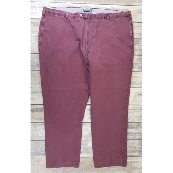 Peter Millar Other - Peter Millar Twill Pima Cotton Khaki Pants Size 46x32 Burgundy Golf Casual